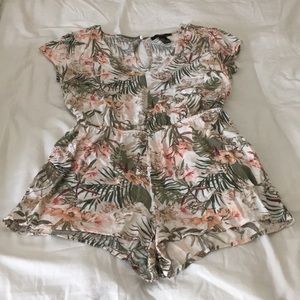 Forever 21 Floral Shortsleeve Romper